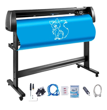 53 Inch Vinyl Cutter Machine, 1350Mm Plotter Cutter with LCD Display & Signmaster Software, PC ONLY - Sign Making Machine with Stand