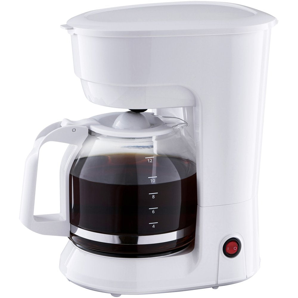 White 12-Cup Drip Coffee Maker, New