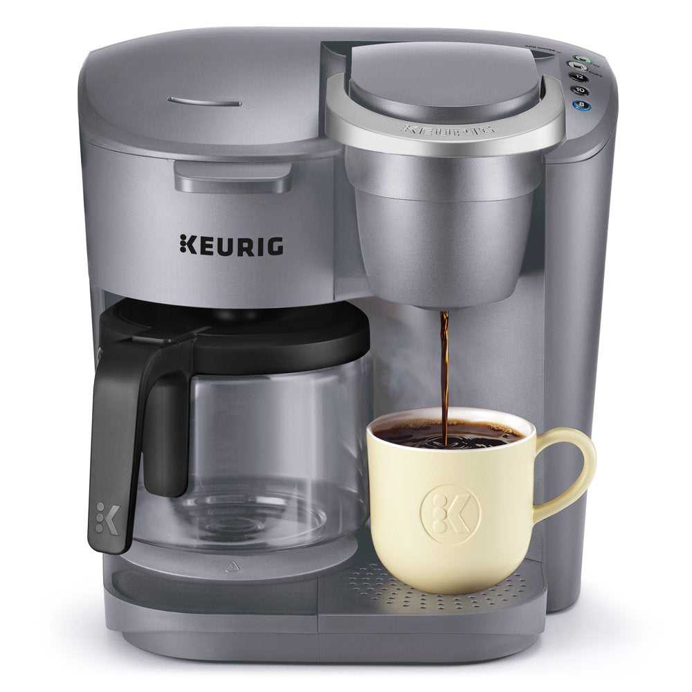 K-Duo Essentials Moonlight Gray Single-Serve K-Cup Coffee Maker