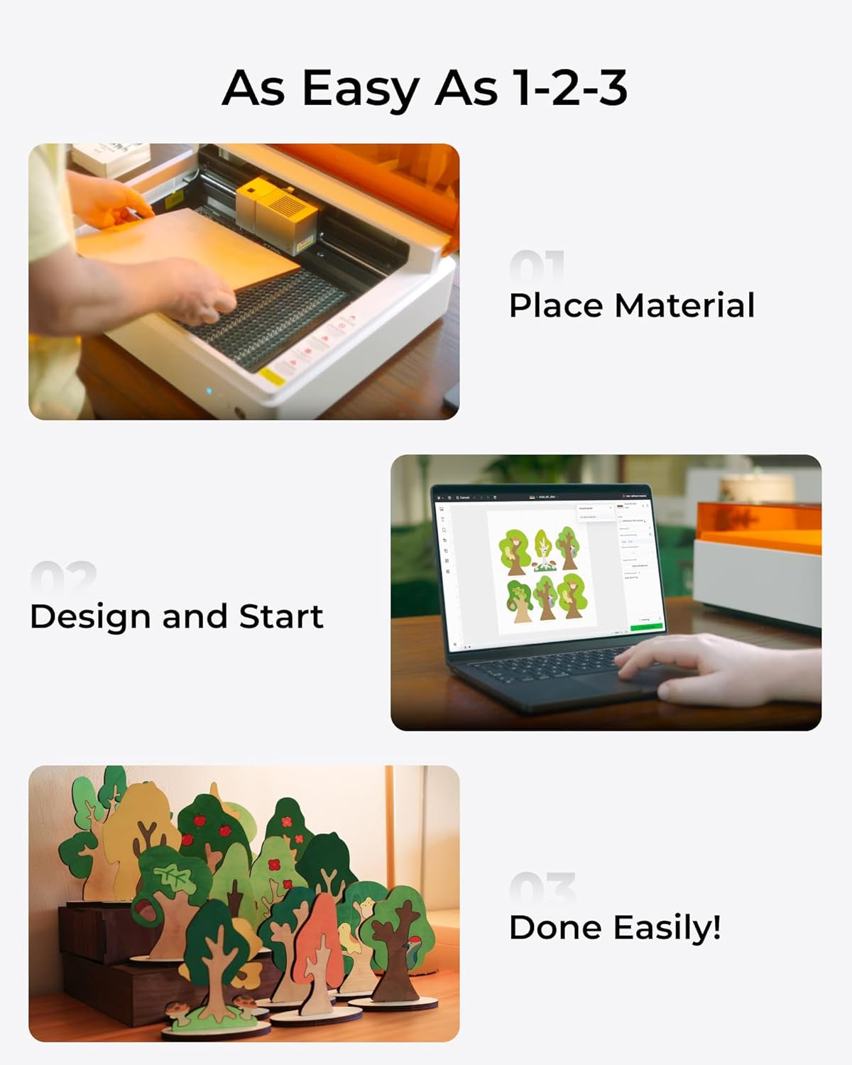 M1 Ultra Laser Cutter and Engraver Machine, 4-In-1 Craft Machine with 10W (10000Mw) Class I Laser Engraver, Inkjet Printing, Blade Cutting, Pen Drawing, Use on 1000+ Materials - Premium Bundle