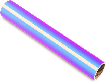 Glow in the Dark Vinyl Permanent Chrome Vinyl, Opal White to Green, 1Ft X 5Ft for Craft Cutter Sign Plotter Decals Scrapbook Lettering DIY Decorations