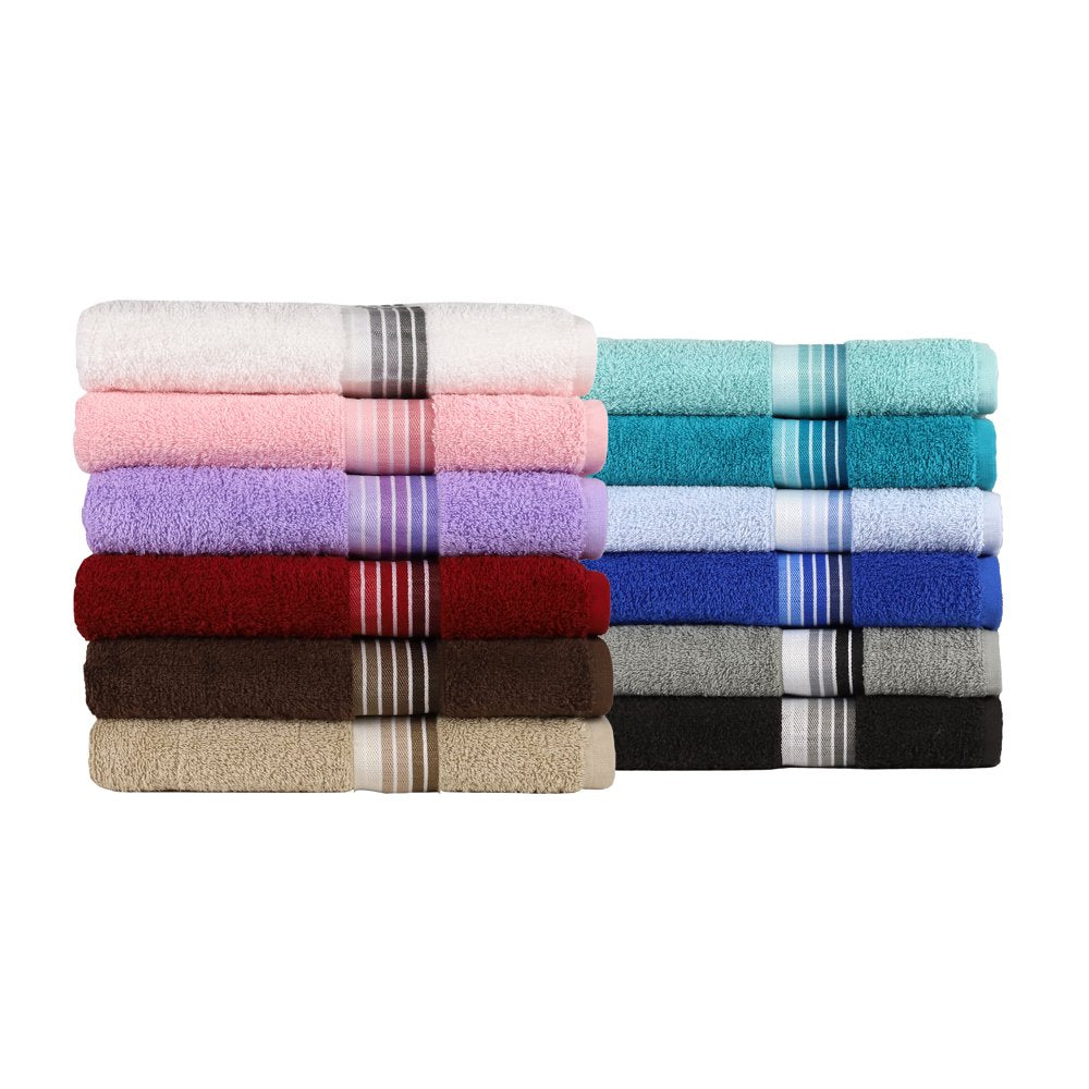 Ombre Stripe Bath Towel, Clearly Aqua