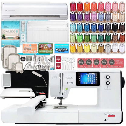 Bernette B79 Sewing & Embroidery Machine with Silhouette Cameo 5 Alpha