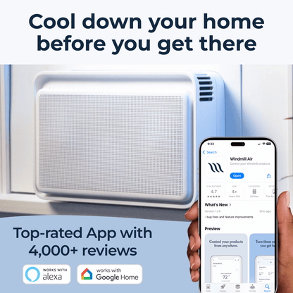 8,000 BTU Window Air Conditioner - Quiet & Smart, Cools up to 350 Sq. Ft. - #1 Easy to Install AC, App/Wi-Fi, Remote Control, Voice-Enabled, 2X Insulation, White