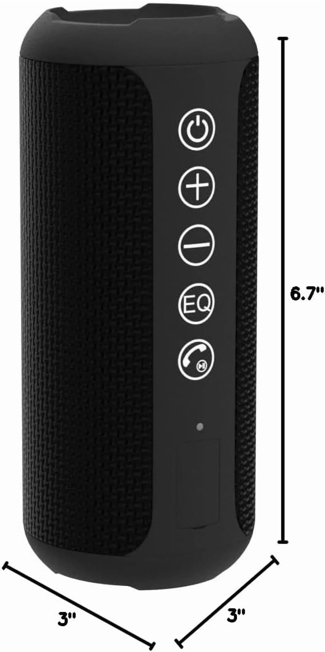 Wireless Portable Speaker,Ipx7 Waterproof Bluetooth Speaker, 24W Loud Stereo Sound, Bassboom Technology, TWS Pairing, Built-In Mic, 30H Playtime with Lights for Home Outdoor - Black