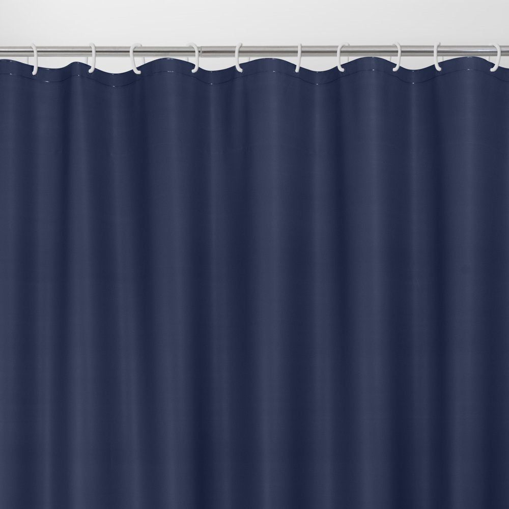 Light Weight PEVA Shower Curtain Liner, Weighted Magnetic Hem, Dark Blue, 70" X 71",