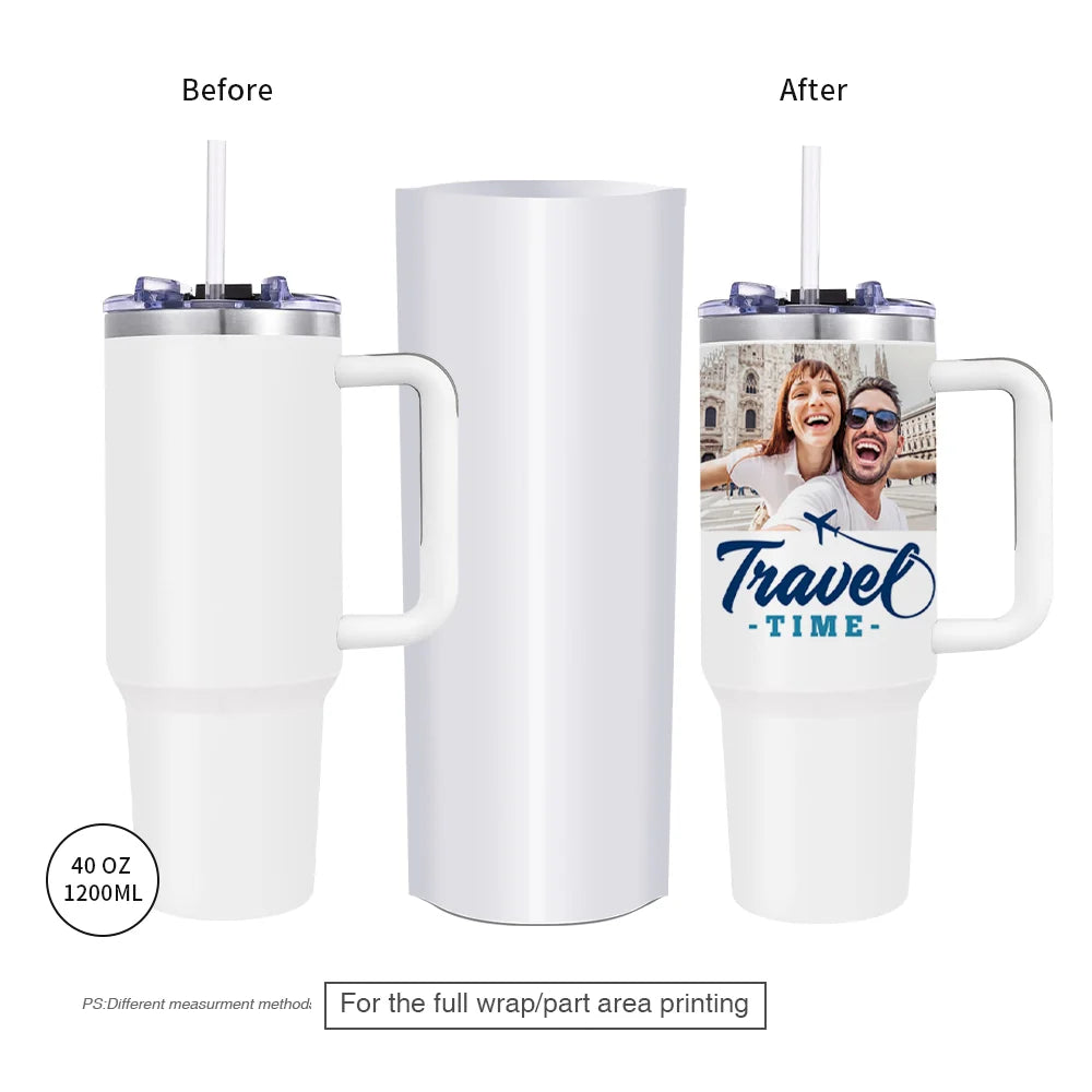 12 L Sublimation Oven Machine Sublimation Starter Beginner Kit Bundle with 40 OZ Sublimation Tumblers, Sublimation Paper, Shrink Wrap Film and Heat Tape