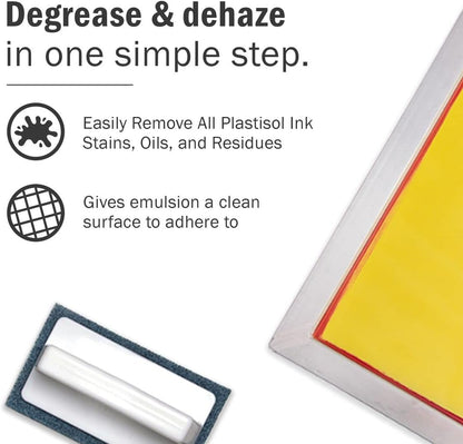 Ecotex All Purpose Screen Printing Hyper Haze (Gallon - 128Oz.) - Eco-Friendly Haze Remover and Degreaser, Plastisol and Water Based Ink Remover - Silk Screen Cleaner