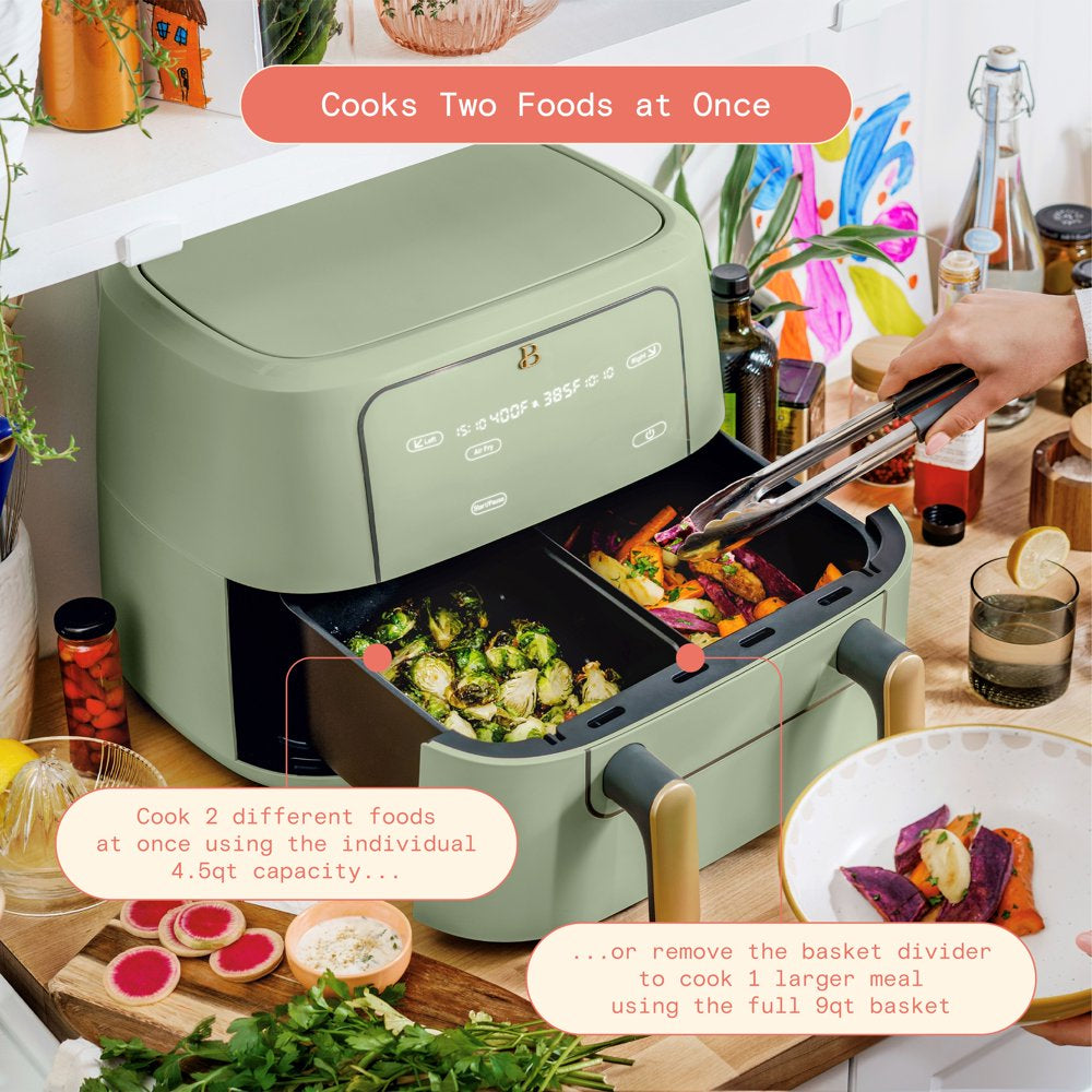 9QT Trizone Air Fryer, Sage Green by Drew Barrymore