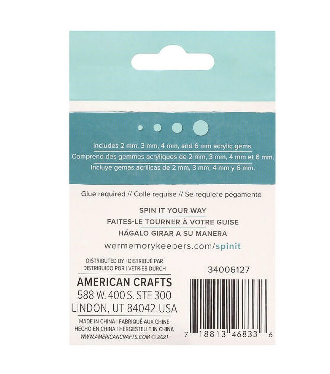 Acrylic Gems 2Oz - Gold - Variety Sizes