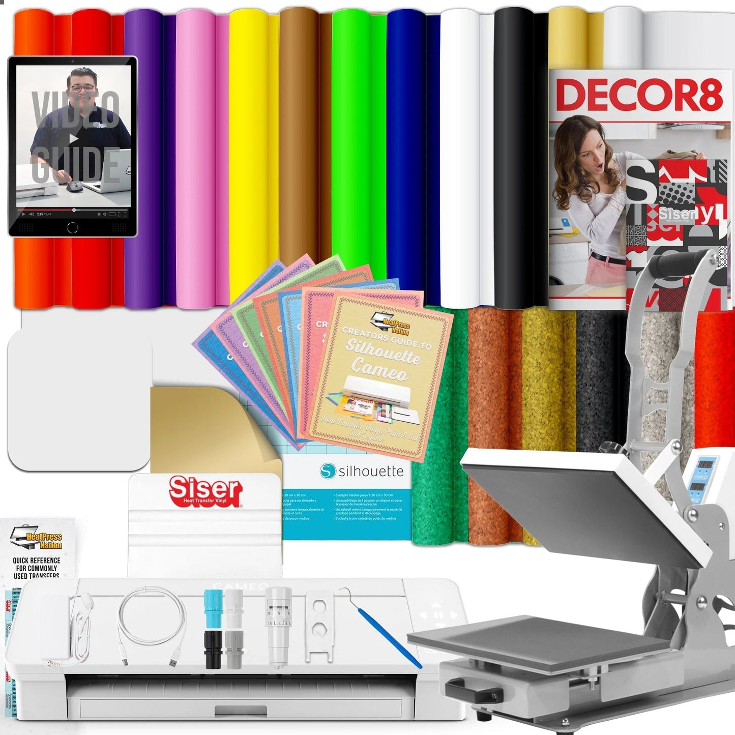 Cameo 4 Deluxe Bundle with HPN Craft Pro Heat Press