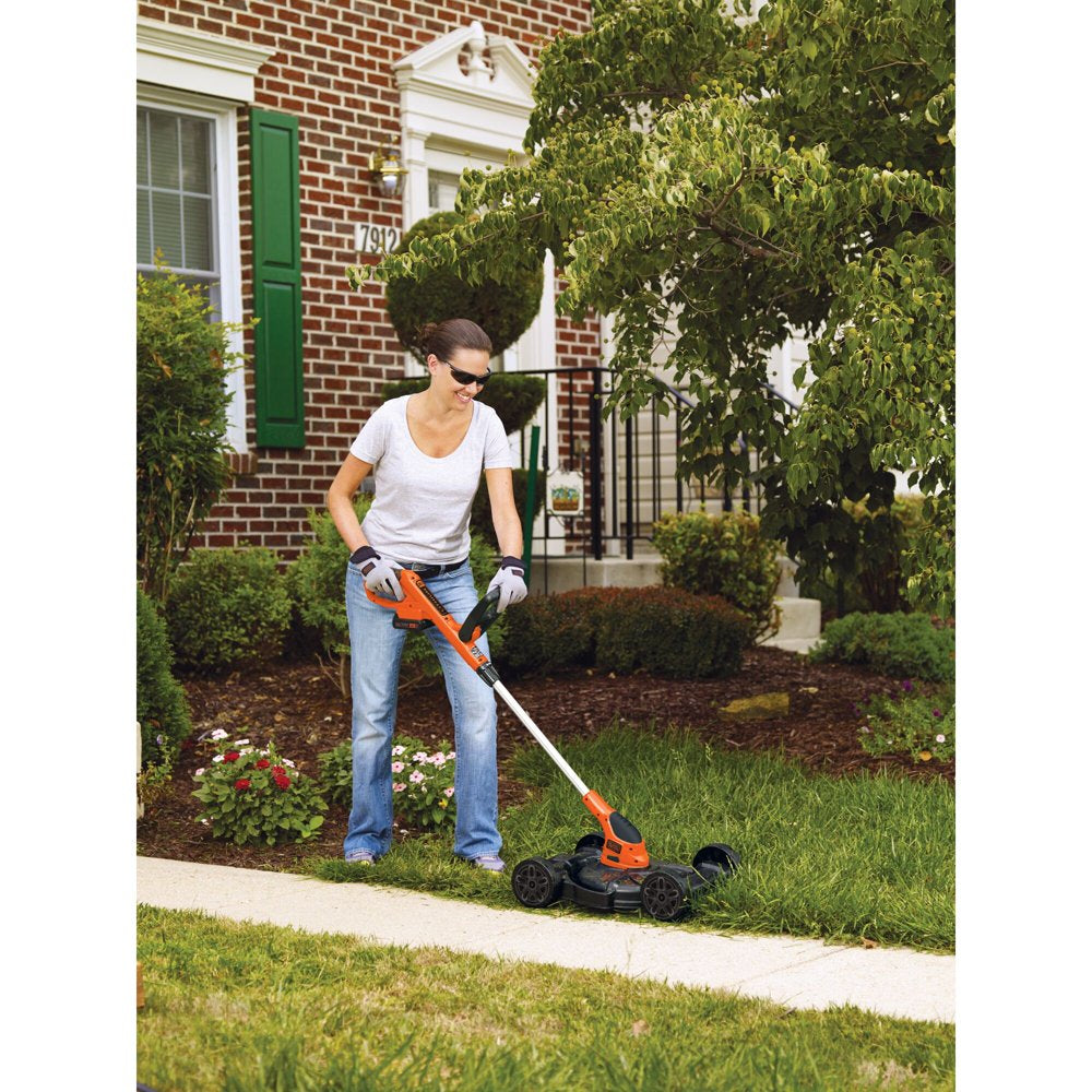 20V MAX Cordless 12" Lithium-Ion 3-In-1 Trimmer/Edger and Mower + 2 Batteries