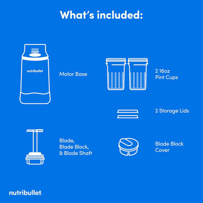 Nutribullet Chill Ice Cream Maker, for Gelato, Sorbet, Frozen Yogurt, Smoothie Bowls, Compact Size, (2) Dishwasher Safe 16 Oz. Pint Cups with Lids, Black, NBD50100AK