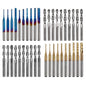 Genmitsu 40Pcs End Mills CNC Router Bits, 1/8" Shank CNC Cutter Milling Carving Bit Set Including 2-Flute Flat Nose & Ball Nose, Nano Blue Coat & Titanium Coat, MC40A