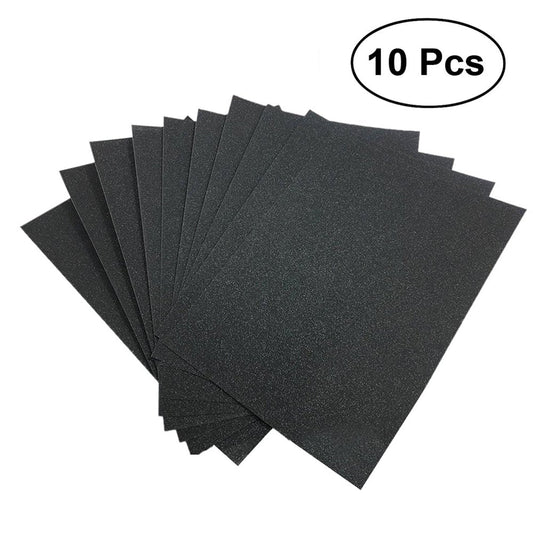 10Pcs A4 Sheets Glitter Cardstock Making Diy Material Sparkling Craftwork Scrapbooking (Black)
