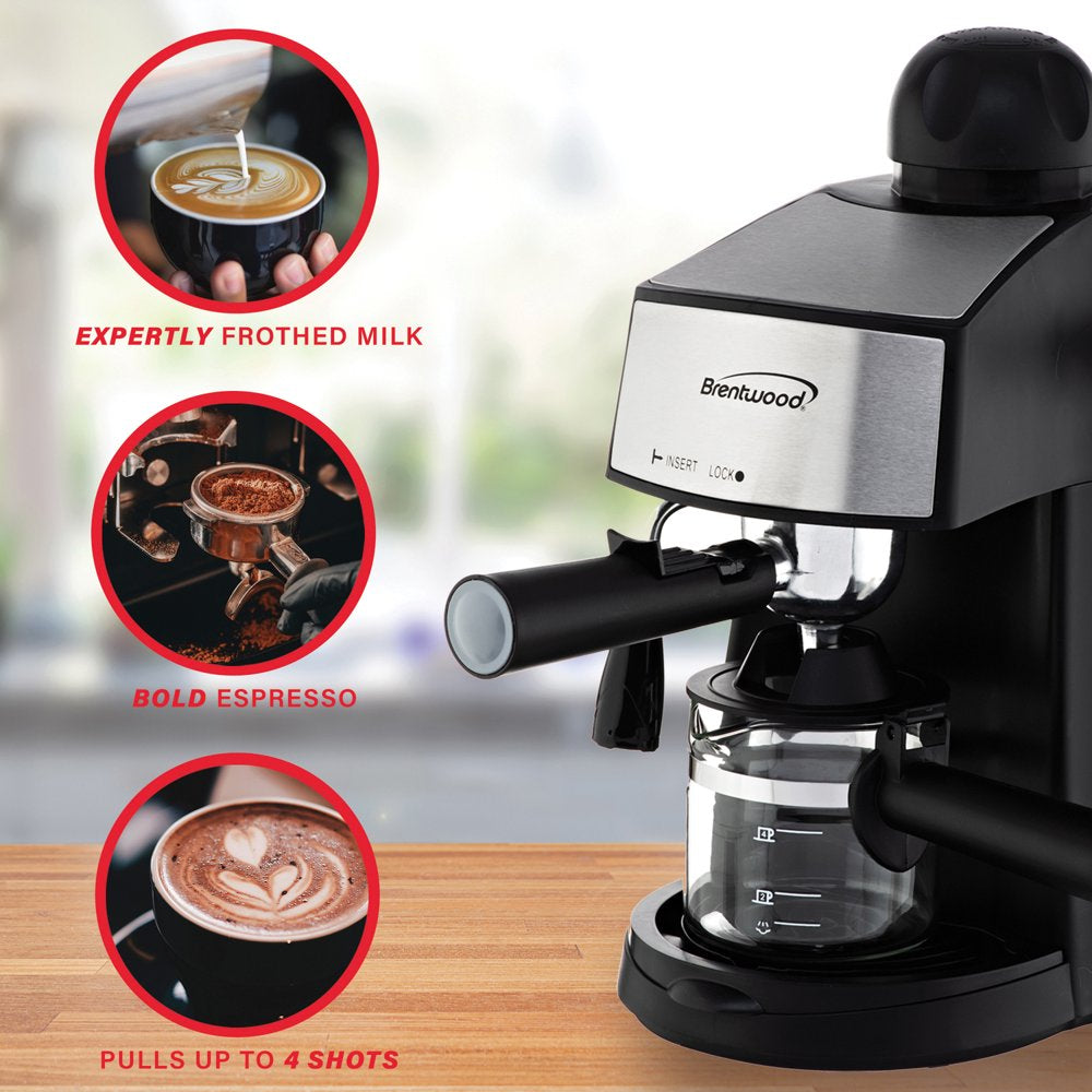 GA-125 20 Oz New Espresso and Cappuccino Maker, Black