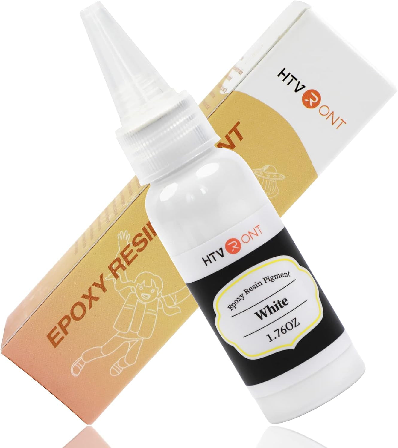 White Resin Pigment Paste - 1.76Oz/50Ml Higher Concentrated & Easy to Mix White Epoxy Dye Pigment for Resin Coloring, Ocean Waves and Water Effects