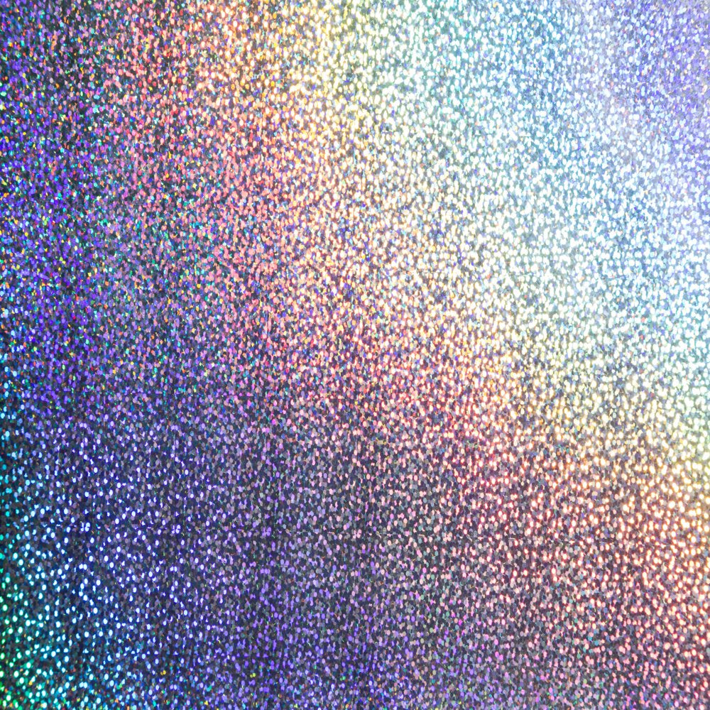 ® Premium Vinyl™ Holographic Sparkle – Permanent, Silver, 12" X 48"