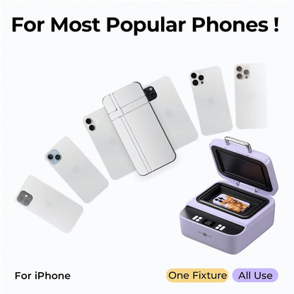HTVRONT H17 Phone Cases Heat Press - Automatic Vacuum Heat Press Machine for Phone Cases- Sublimation Press for Custom Phone Case, Badges, Coasters(Compatible with Iphone),White