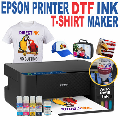 All-In-One DTF Ink & Powder T-Shirt Printer Epson | Starter Kit