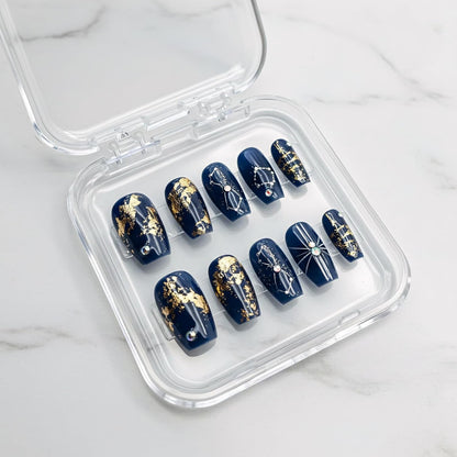 12 Pcs Press on Nail Storage Box with 60 Pcs Double Sided Adhesive Tapes, Nail Packaging Boxes Fake Nail Display Case Crystal Clear Nail Storage Box with Gift Box for Nail Art Business Nail Salon
