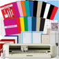 Cricut Explore 5 Essentials Machine Bundle with Rainbow Smart Vinyl & Smart Iron-On Sheets and 100+ Project Design Ebook - DIY Cutting Machine for Decals, Stickers, HTV & Custom Crafts