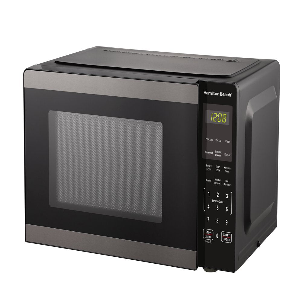 0.9 Cu. Ft. Countertop Microwave Oven, 900 Watts, Black Stainless Steel, New