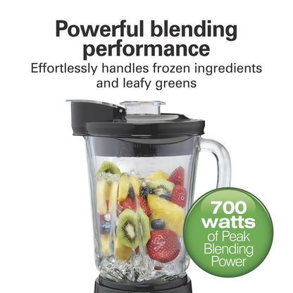 Wave Action Blender for Shakes and Smoothies, 48 Oz. Capacity, Glass Jar, Black, 53521