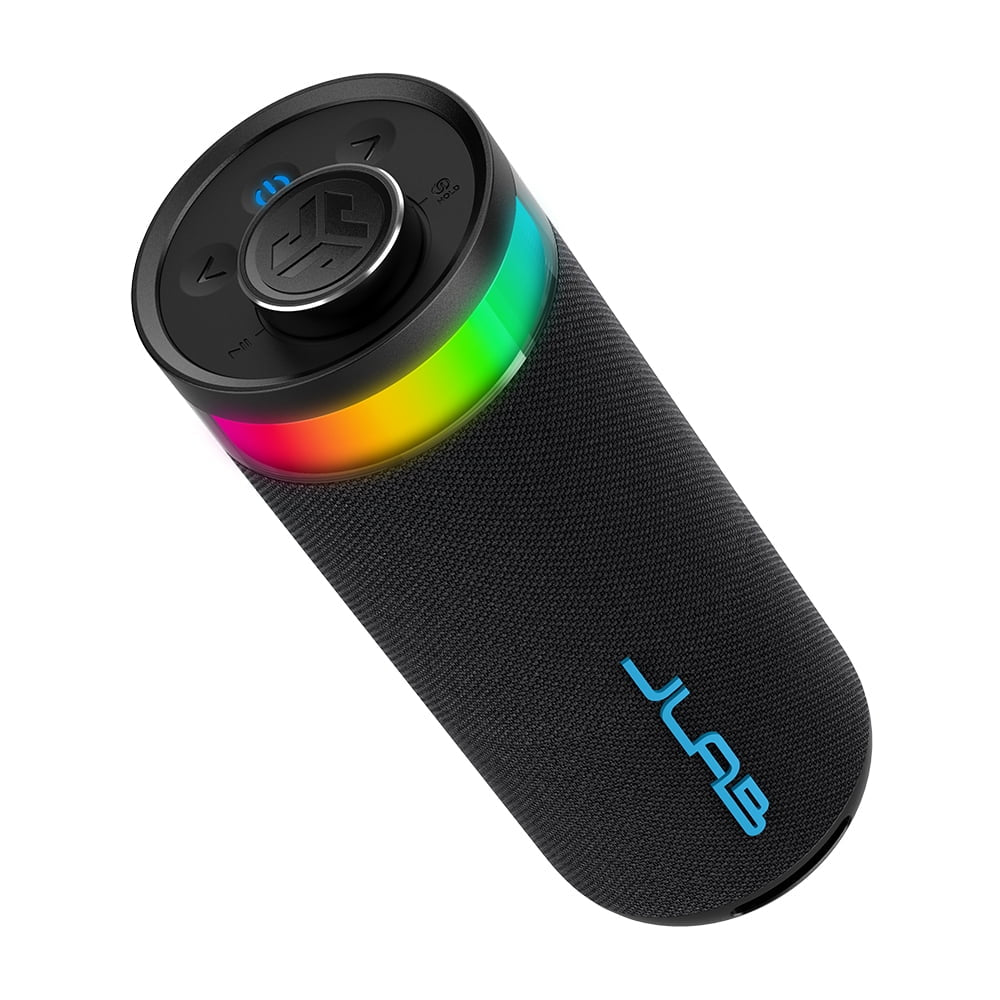 GO Party Speaker - Black; Bluetooth Portable Speaker with RGB Lighting, 10W