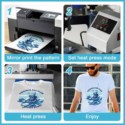 Lzerking Sublimation Paper 8.5X11 Inch 125Gsm 400 Sheets, Heat Transfer Paper for Inkjet Printers - Ideal for Various Coatings, DIY Projects, T-Shirts, Phone Cases, Mugs