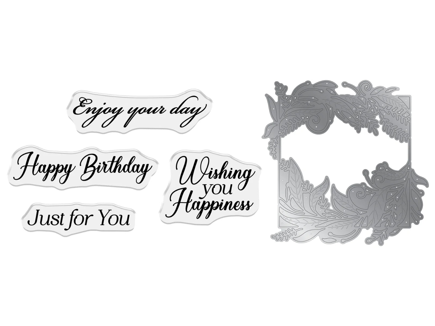 Crafter'S Companion Stamp and Die Set - Wishing You Happiness