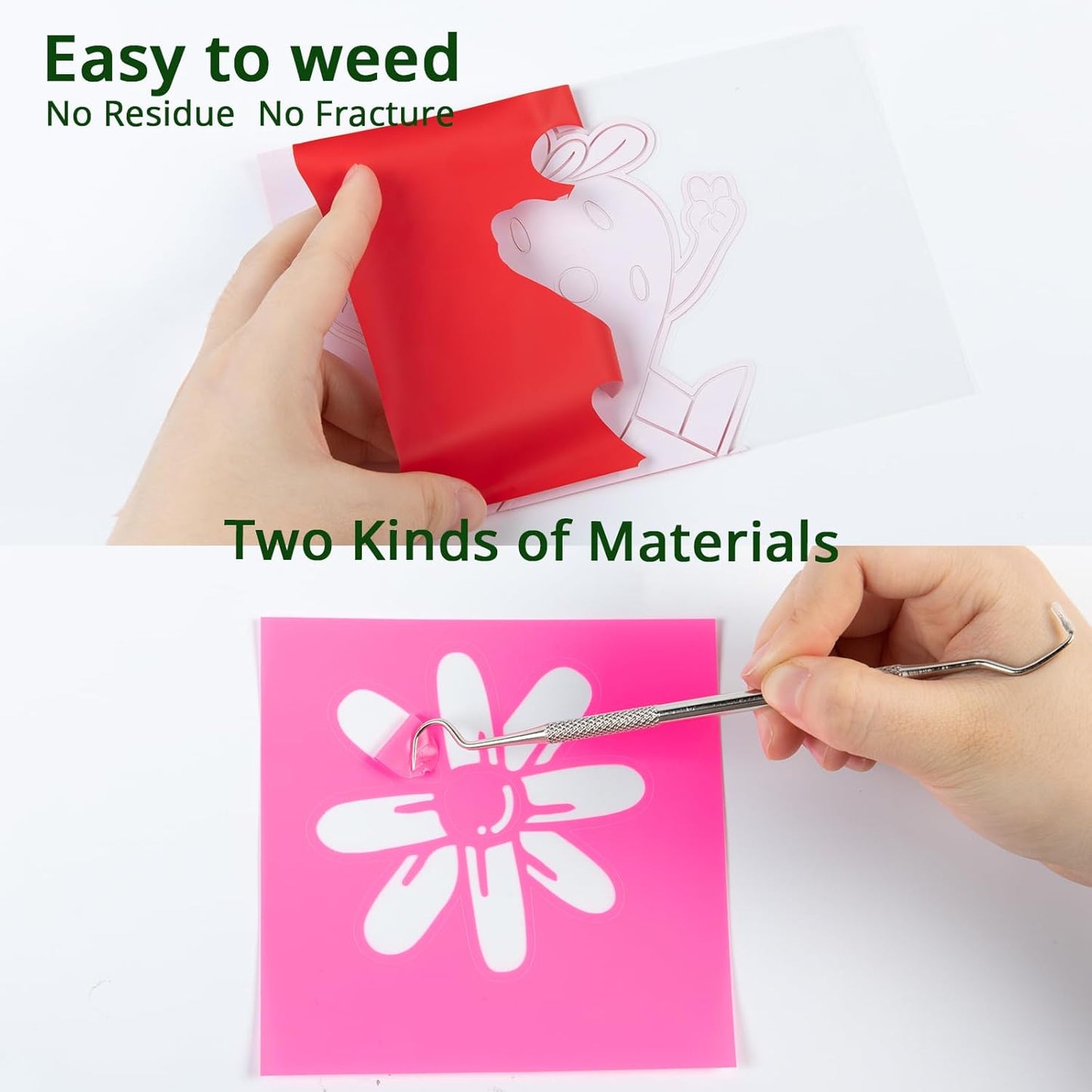 24PCS Accessories Bundle Compatible with Cricut Joy, Accessories and Supplies Include Iron on Vinyl, Adhesive Vinyl Sheets, Vinyl Transfer Tape, Cutting Mat and Weeding Tools for Starter Kit