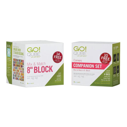 GO! Qube 8" Companion Set-Corners (Includes 4 Dies, 1 Cutting Mat, Pattern Booklet and More!)