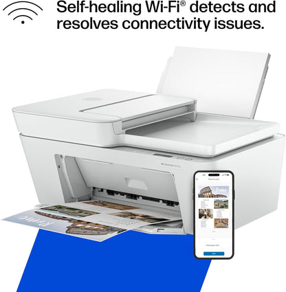 HP Deskjet 4227E Wireless All-In-One Color Inkjet Printer, Scanner, Copier, Best-For-Home, 3 Month Instant Ink Trial Included, Ai-Enabled (6W7F0A)