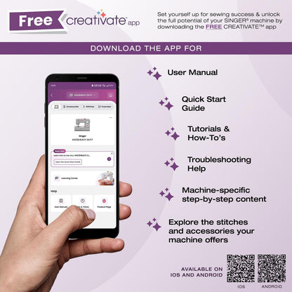 SINGER Heavy Duty 4423 Sewing Machine, Grey | Strong Motor, Full Metal Frame, 97 Stitch Applications, 1-Step Buttonhole, LED Light & Accessory Kit