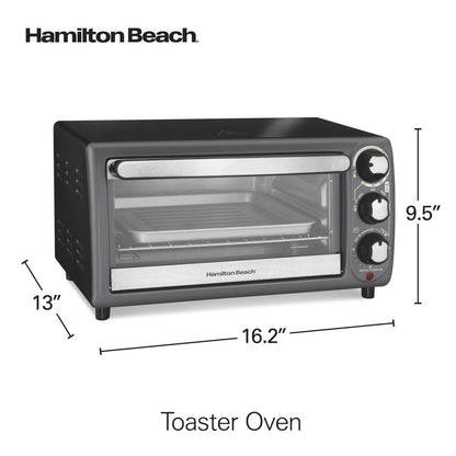 Toaster Oven, Black with Gray Accents, 31148