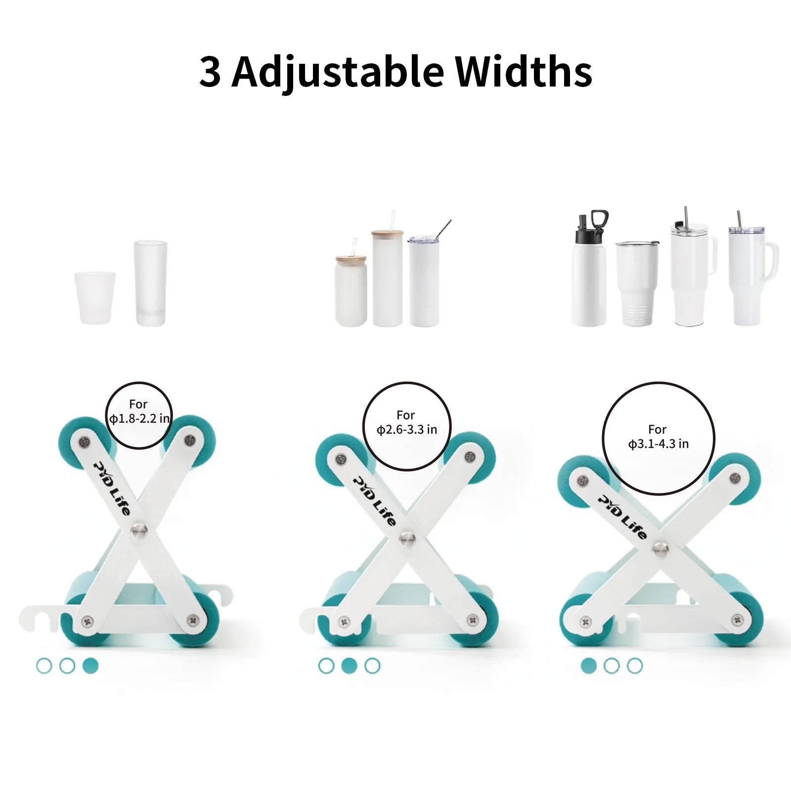Cup Tumbler Cradle Holder with Clamp for Craft Mint Green
