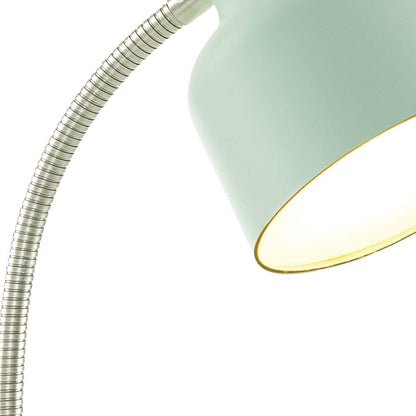 LED Desk Lamp with Catch-All Base & AC Outlet, Matte Mint Green