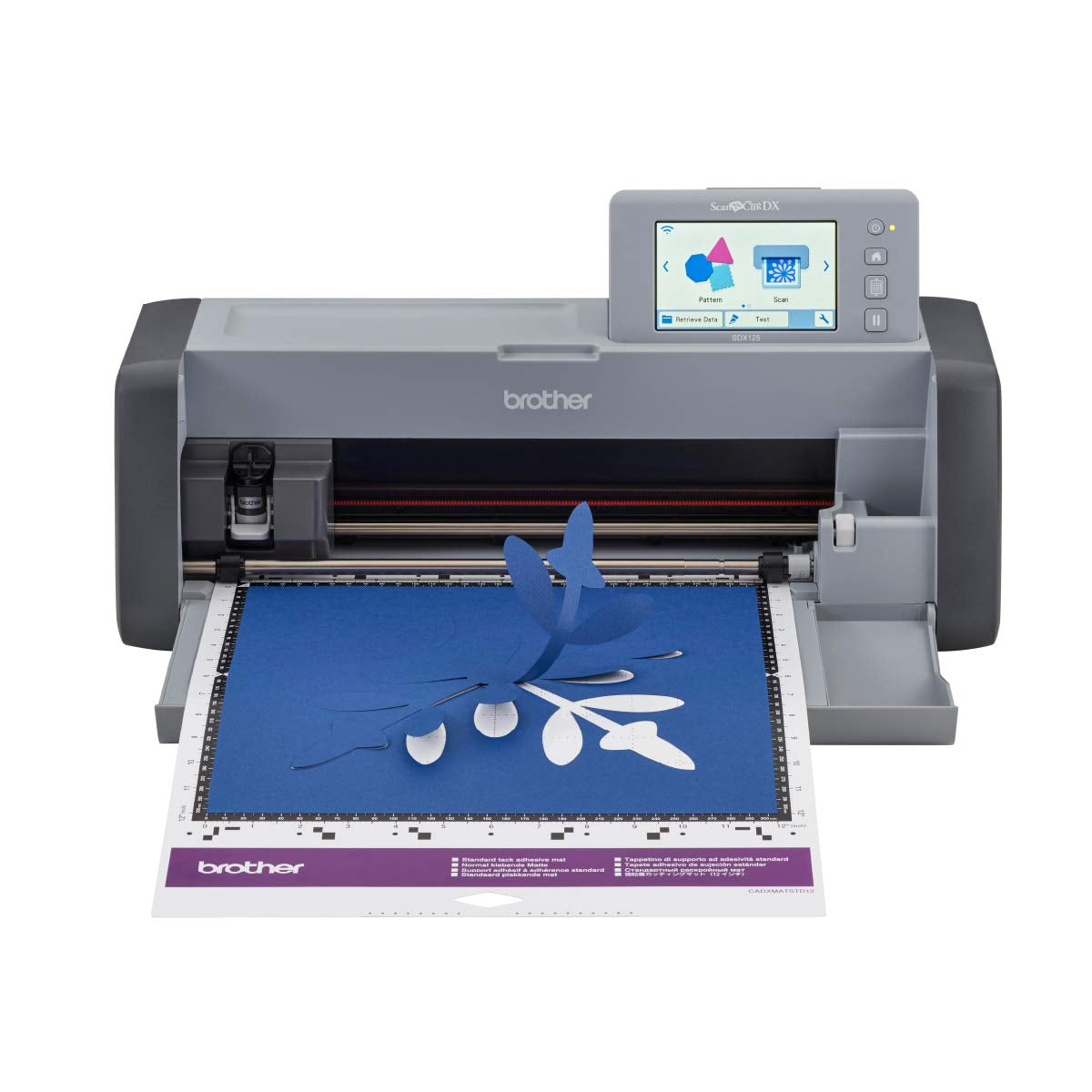 Scanncut SDX125EGY Electronic DIY Cutting Machine with Scanner, Make Custom Stickers, Vinyl Wall Art, Greeting Cards and More with 682 Included Patterns, Grey