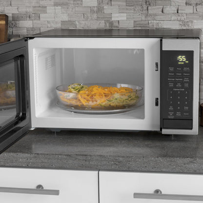 GE® 0.9 Cubic Foot Capacity Countertop Microwave Oven, Stainless, JES1095SMSS