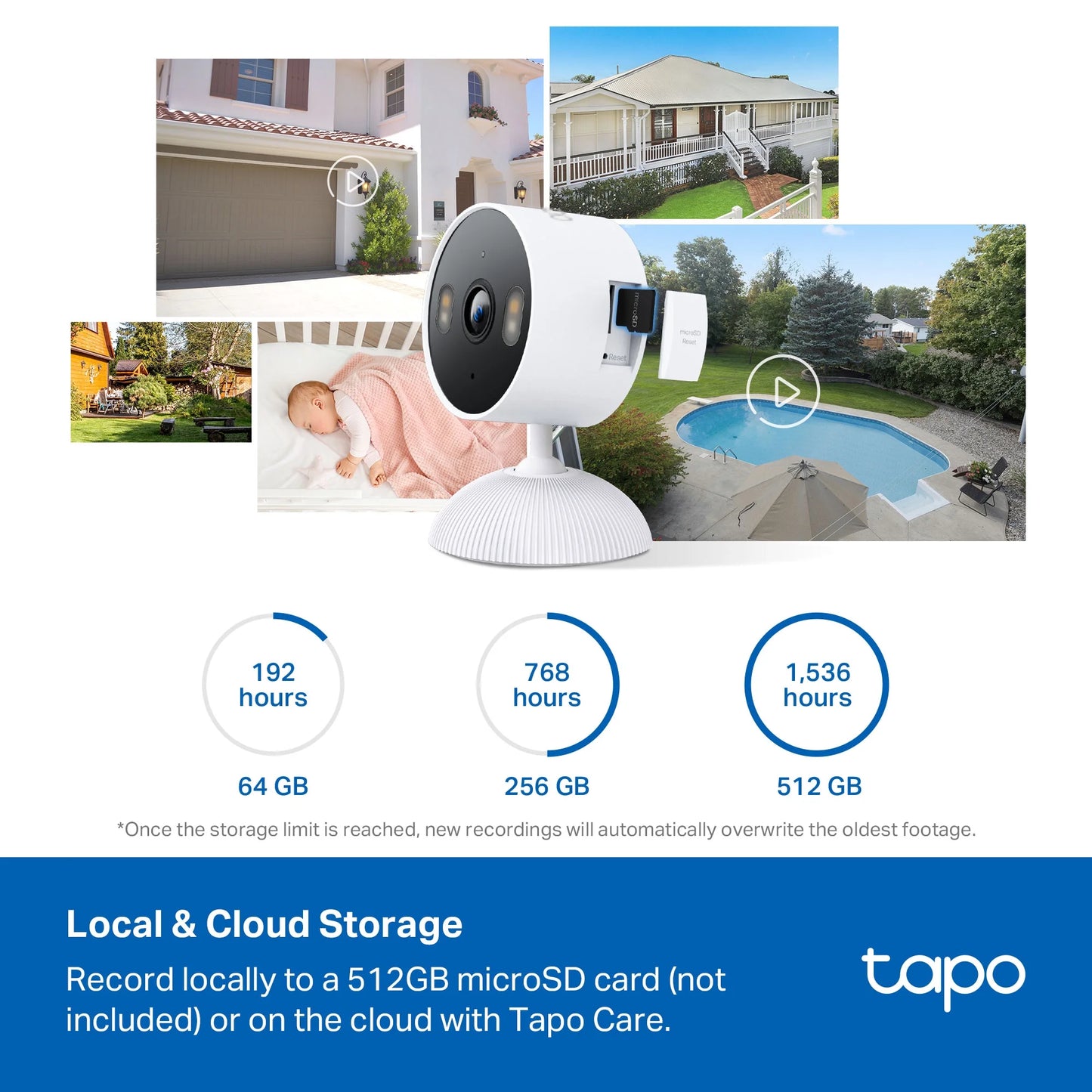 Tapo TCW61 Indoor/Outdoor HD Security Camera with Color Night Vision, Free Smart AI Detection, No Subscription Needed, 2-Way Audio, Local Storage, Alexa & Google Home Compatible