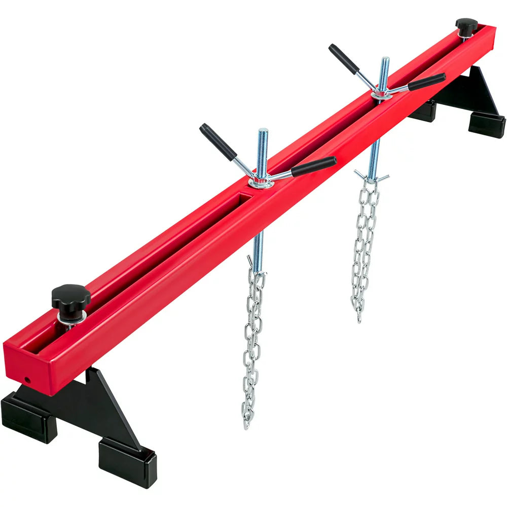 Engine Support Bar 1100 Lbs. Capacity Engine Transverse Bar Engine Hoist 2 Point Lift Holder Hoist Dual Hooks, Engine Hoist Keeps Engine Stable for Home Garages and Auto Repair Shop