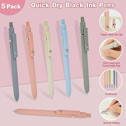 52 PCS Aesthetic School Supplies with Highlighters, Mechanical Pencils, Color Ink Gel Pens, Pencil Case, Bible Study Supplies, Pens Pencils and Highlighters Set, Stationary Set for Student