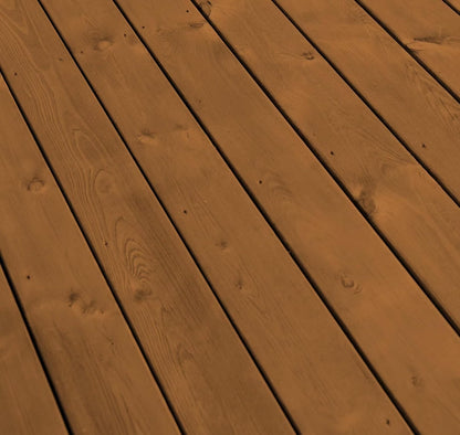 Semi-Transparent Water Based Wood Stain, Fence Stain & Deck Paint, Chestnut Brown, 5 Gal