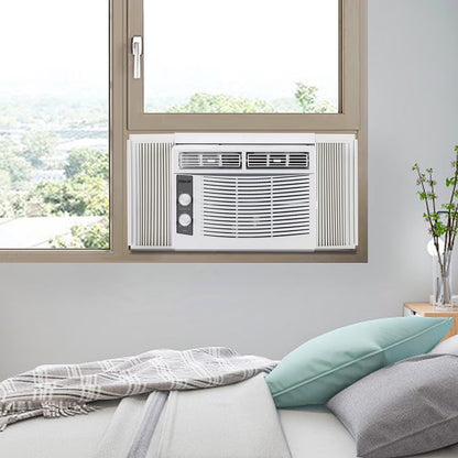 Window Air Conditioner 5000 BTU, 7 Temperature,2 Cooling and Fan Settings,White