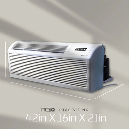 13.1 EER1 7,000 BTU PTAC Heat Pump Air Conditioner Unit W/ Smart Wi-Fi Thermostat | 2.5 Kw Backup Electric Heat | Hotel Style Heat and Air, Pre-Installed Air Filters