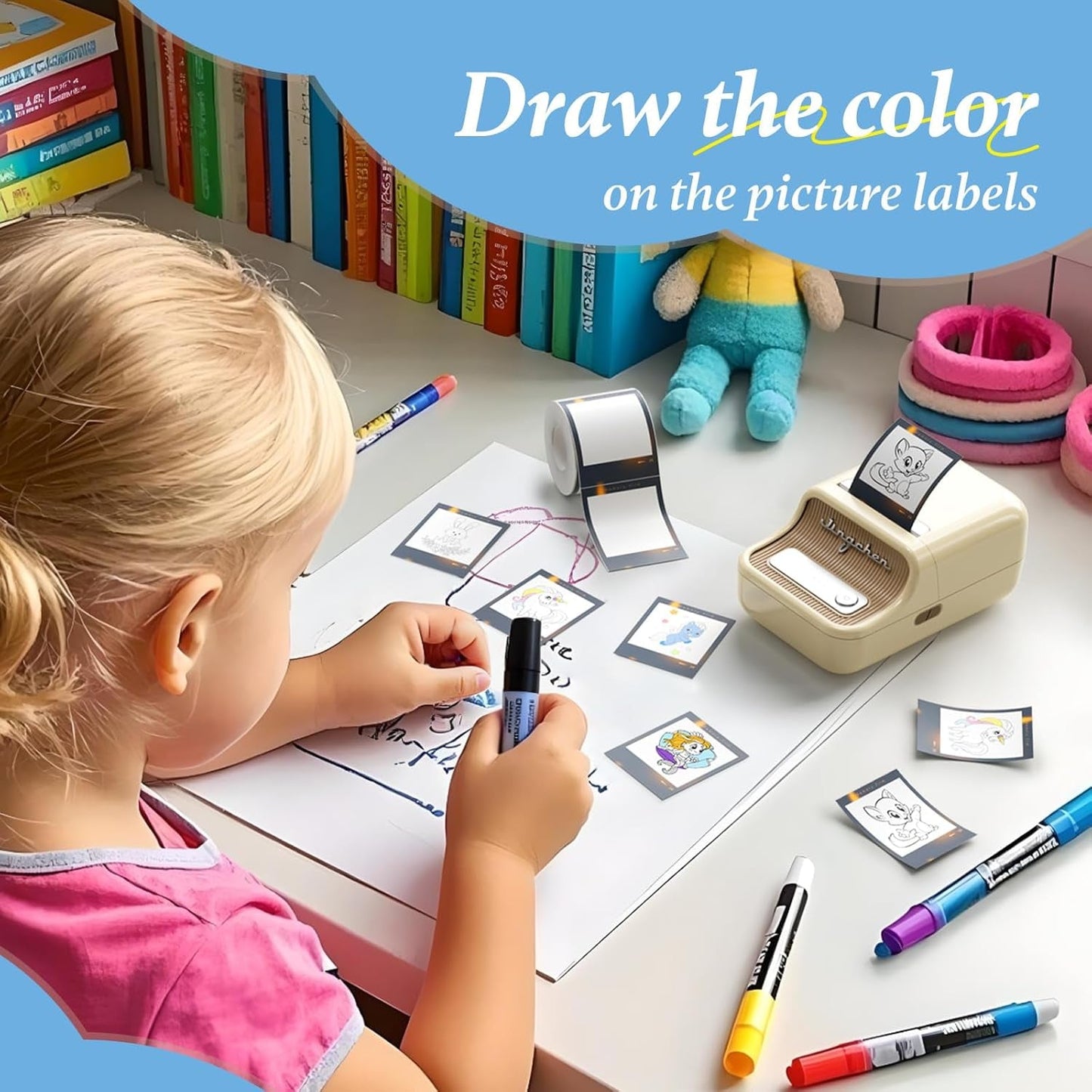 NIIMBOT Photo Papers Compatible with Pro Series Label Makers, Thermal Picture Labels Good Idea to Print Photos, Beauty Memories, Note,List (2.13''X2.67''-54X67Mm)