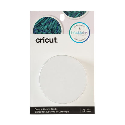 ® Coaster Blanks, Ceramic round (4 Count), 3.6"