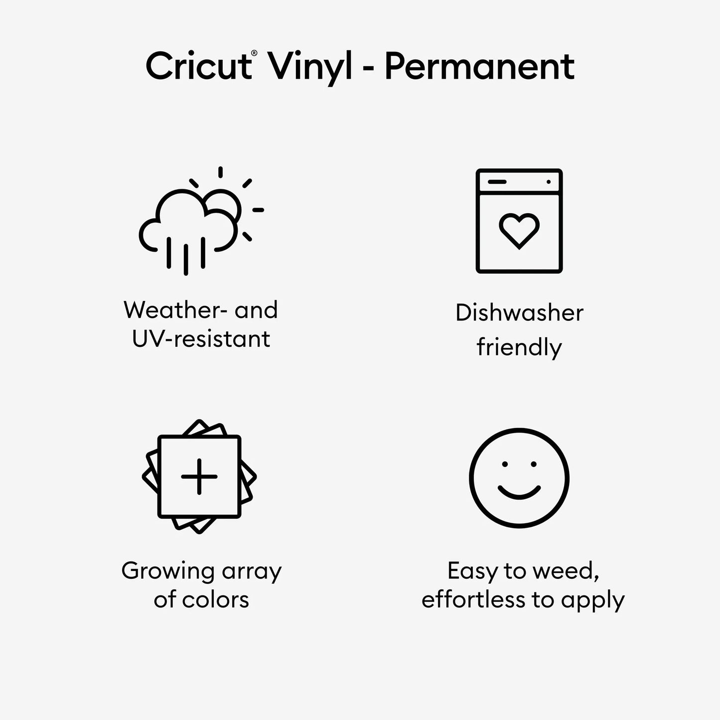 Cricut® Premium Vinyl – Permanent, Gold, 12" X 48"