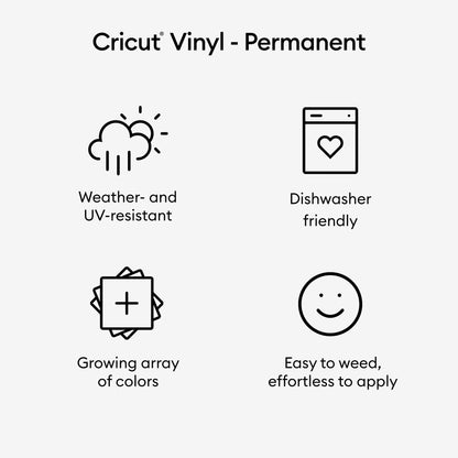 Cricut® Premium Vinyl – Permanent, Gold, 12" X 48"